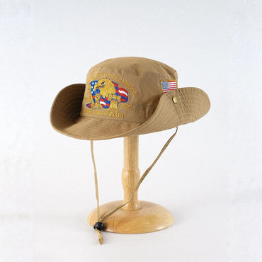 US 250th Anniversary Patriotic Bucket Hat Embroidered American Flag Eagle Fisherman Sun Hat 1776-2026 Souvenir Gift