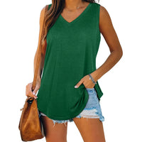 Women's Plain Vest Tops Ladies Summer Sleeveless T-shirt Tunic Cami Blouses Tee