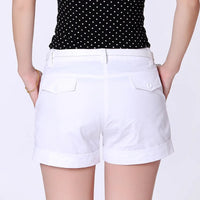 2023 Summer Korean Style Summer Woman Fashion Shorts Size S-2XL Khaki&White New Fashion Design Lady Casual Short