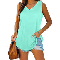 Women's Plain Vest Tops Ladies Summer Sleeveless T-shirt Tunic Cami Blouses Tee