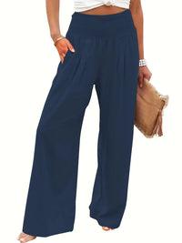 Casual Wide-leg Pants High-waist Cotton and Linen  Bestseller Slimming and Loose Trousers summer