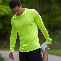 UV Men's Sun Protection Long Sleeve Summer UPF50+ Performance Quick Dry Men T-shirts Breathable Hiking Workout Pullover Tops