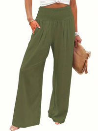 Casual Wide-leg Pants High-waist Cotton and Linen  Bestseller Slimming and Loose Trousers summer