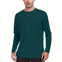 UV Men's Sun Protection Long Sleeve Summer UPF50+ Performance Quick Dry Men T-shirts Breathable Hiking Workout Pullover Tops