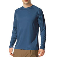 UV Men's Sun Protection Long Sleeve Summer UPF50+ Performance Quick Dry Men T-shirts Breathable Hiking Workout Pullover Tops